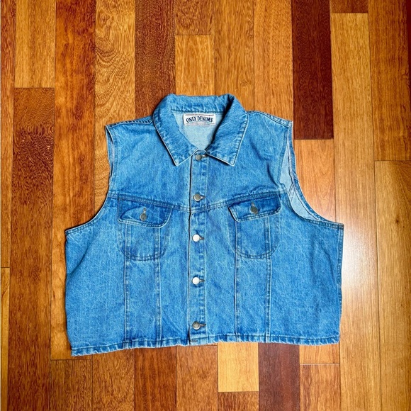 VINTAGE | Only Denims oversized blue vest size 20 or XXL - Picture 1 of 4